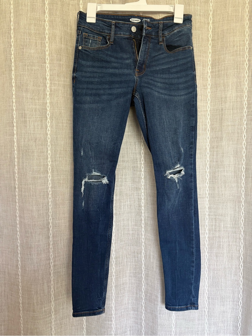 Old Navy Dark Blue Ripped Skinny Jeans